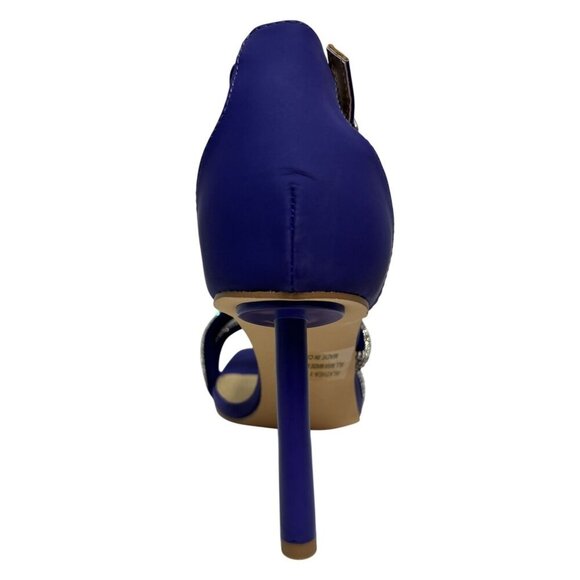 CATHY DIN / Alathea / Blue Purple / High Heel / Sandals With Rhinestone / Straps - Picture 5 of 8